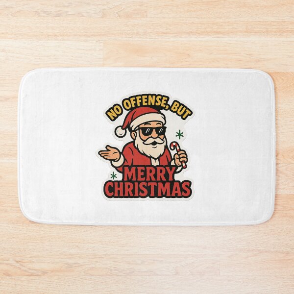 Item preview, No Offense But merry Christmas - funny Santa shrugging sticker designed and sold by CoachEkong.