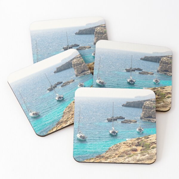 Item preview, Sailing Boats in Comino, Malta designed and sold by CarolinaReina.