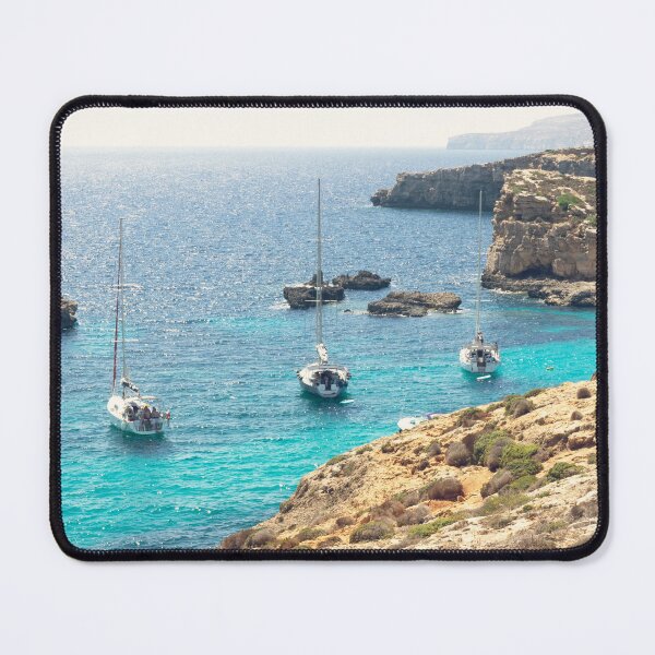 Item preview, Sailing Boats in Comino, Malta designed and sold by CarolinaReina.