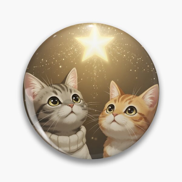 Item preview, Two Cats Gazing at Christmas Star designed and sold by Cherry Dreams.