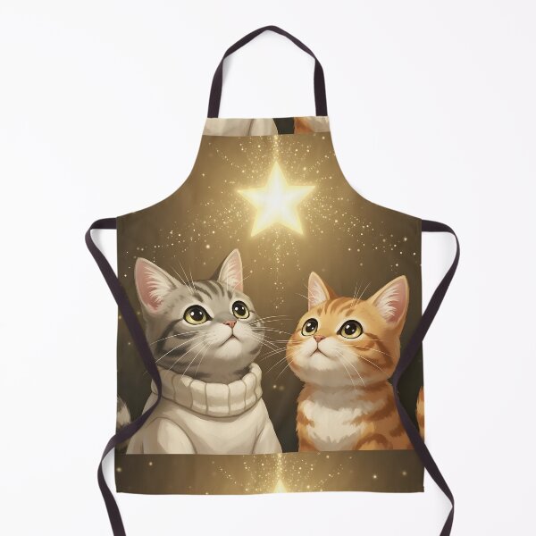 Item preview, Two Cats Gazing at Christmas Star designed and sold by Cherry Dreams.