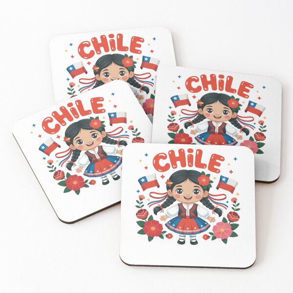 Item preview, Chile Girl Traditional Dress with Flags and Flowers for Kids designed and sold by NUMAcreations.