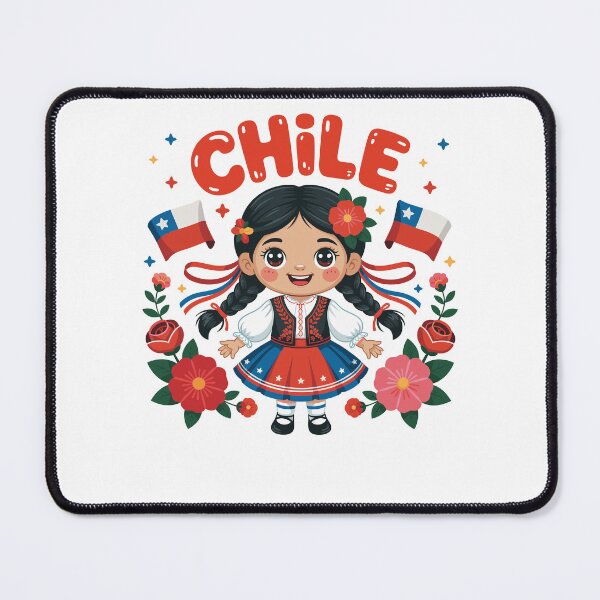 Item preview, Chile Girl Traditional Dress with Flags and Flowers for Kids designed and sold by NUMAcreations.