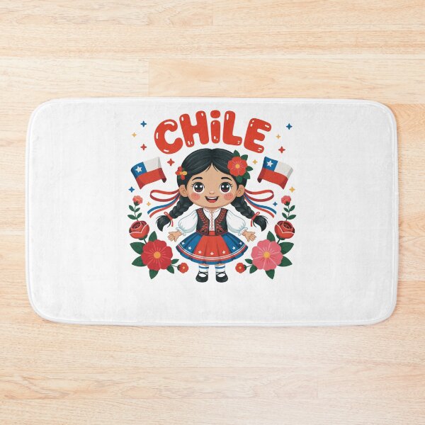 Item preview, Chile Girl Traditional Dress with Flags and Flowers for Kids designed and sold by NUMAcreations.