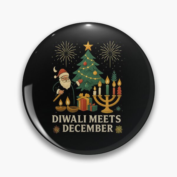 Item preview, Diwali Meets December – Festival of Lights Holiday Unity Design designed and sold by AddictiveDesign.
