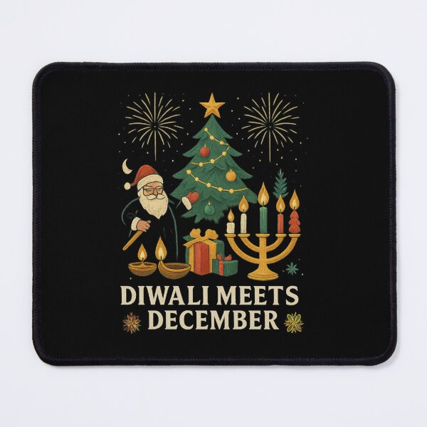 Item preview, Diwali Meets December – Festival of Lights Holiday Unity Design designed and sold by AddictiveDesign.