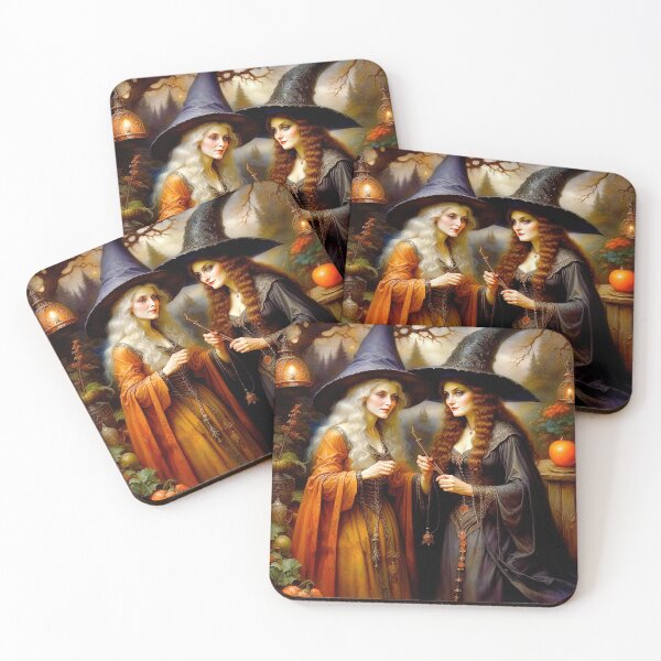 Item preview, Victorian Witches Celebrating Halloween designed and sold by LanaGustavsson.