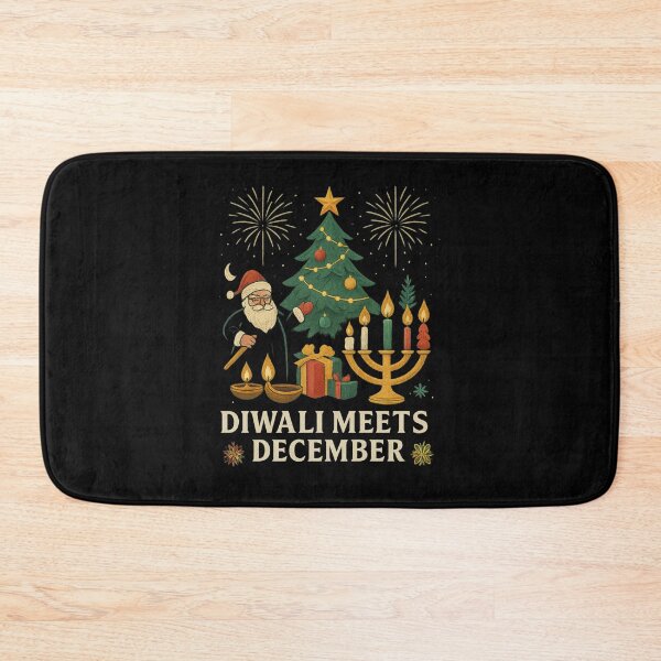 Item preview, Diwali Meets December – Festival of Lights Holiday Unity Design designed and sold by AddictiveDesign.