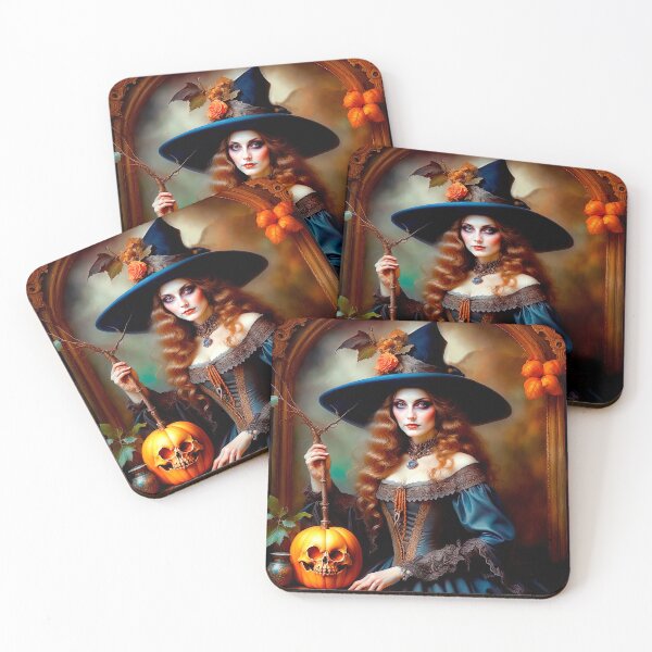 Item preview, Victorian Witch Celebrating Halloween designed and sold by LanaGustavsson.