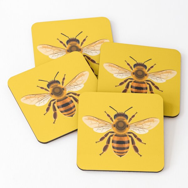 Item preview, illustration of a bee or bees on a solid background designed and sold by StyleAndVibe.