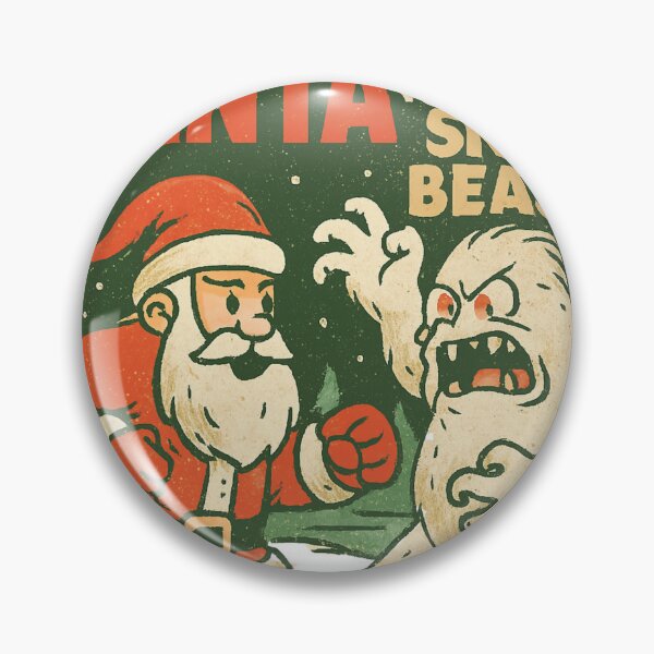 Item preview, Santa vs The Snow Beast Retro Christmas designed and sold by Vallentinez.