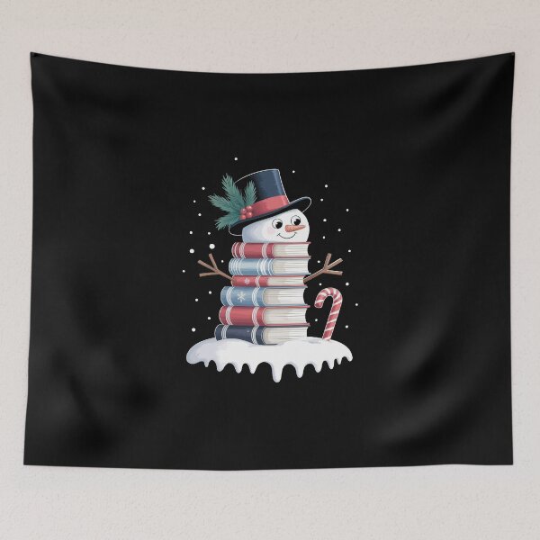 Item preview, Christmas Snowman with Books designed and sold by jkrphoto.