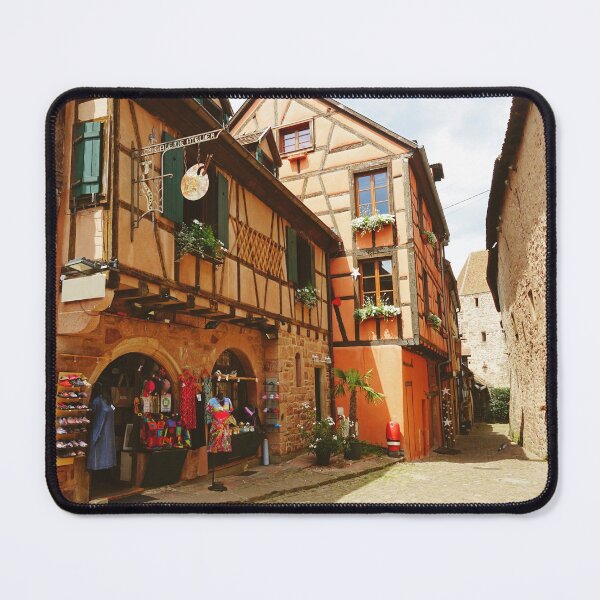 Item preview, Charming Street in Riquewihr, Alsace - Travel Photography designed and sold by CarolinaReina.