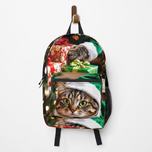 Item preview, tortoiseshell tabby cat christmas elf colorful gifts design designed and sold by SmashingDeals.