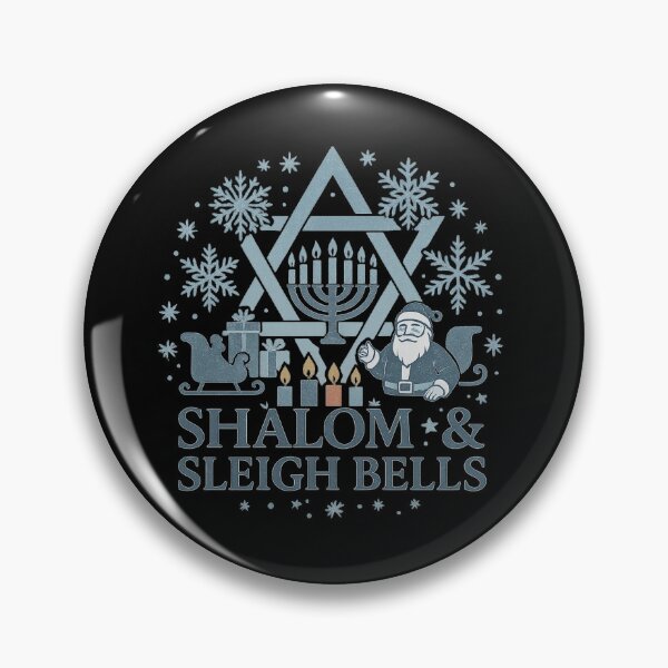 Item preview, Shalom & Sleigh Bells – Hanukkah Christmas Interfaith Holiday Design designed and sold by AddictiveDesign.