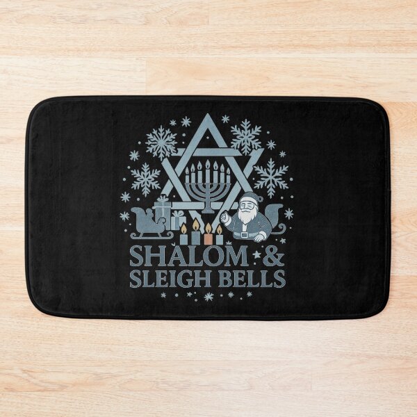 Item preview, Shalom & Sleigh Bells – Hanukkah Christmas Interfaith Holiday Design designed and sold by AddictiveDesign.