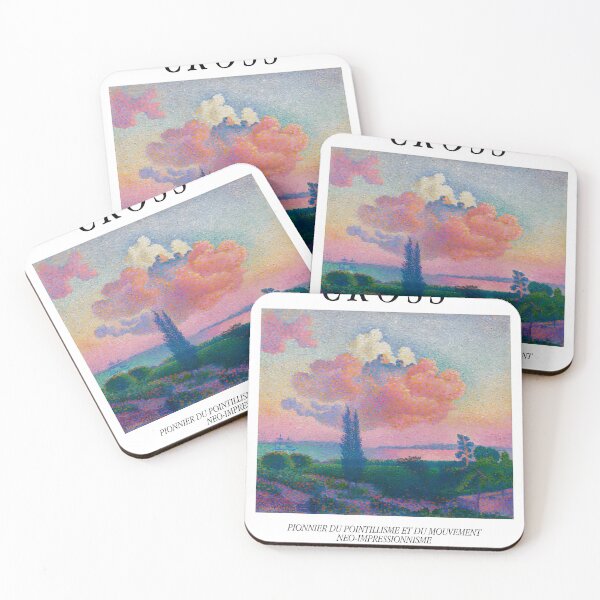 Item preview, Henri Edmond Cross Twilight Landscape Pink Clouds Poster designed and sold by LaFabricaArt.