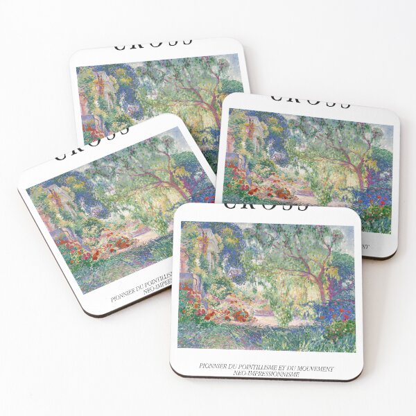 Item preview, Henri Edmond Cross Vibrant Pointillist Garden Landscape Poster designed and sold by LaFabricaArt.
