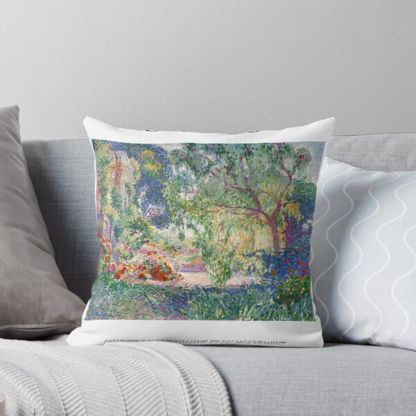 Item preview, Henri Edmond Cross Vibrant Pointillist Garden Landscape Poster designed and sold by LaFabricaArt.