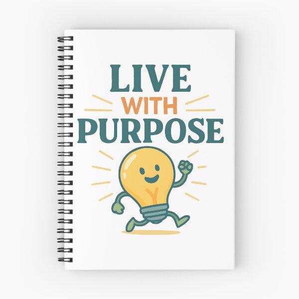 Item preview, Live With Purpose Motivational Lightbulb Character Design. designed and sold by The-T-In-Retro.
