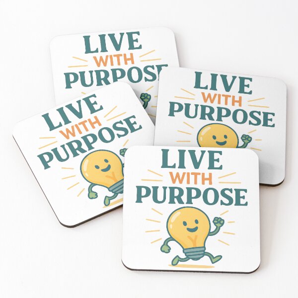 Item preview, Live With Purpose Motivational Lightbulb Character Design. designed and sold by The-T-In-Retro.