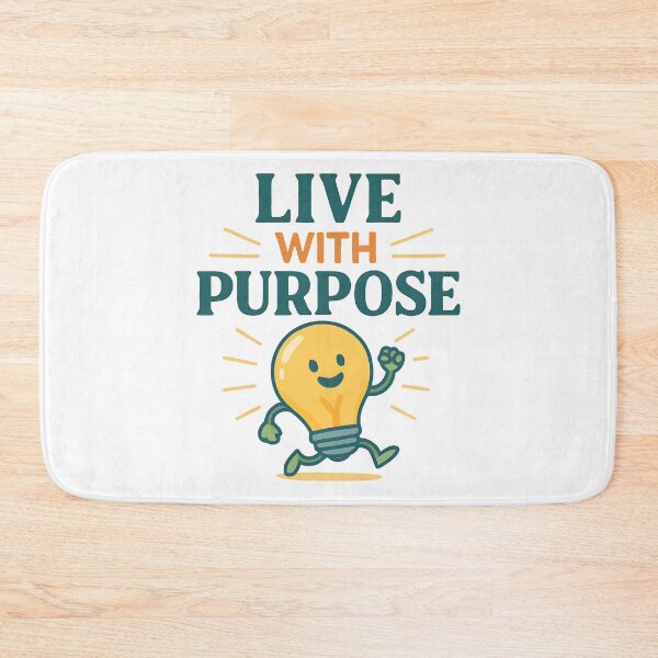 Item preview, Live With Purpose Motivational Lightbulb Character Design. designed and sold by The-T-In-Retro.
