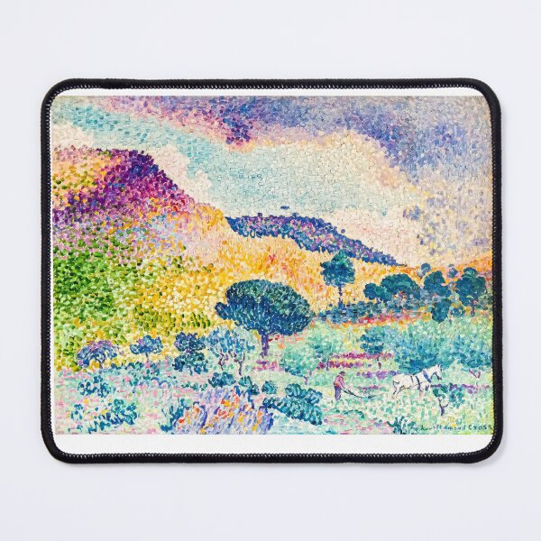 Item preview, Henri Edmond Cross Luminous Pointillist Hilly Landscape designed and sold by LaFabricaArt.