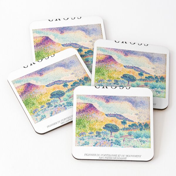 Item preview, Henri Edmond Cross Luminous Pointillist Hilly Landscape designed and sold by LaFabricaArt.