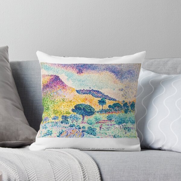 Item preview, Henri Edmond Cross Luminous Pointillist Hilly Landscape designed and sold by LaFabricaArt.