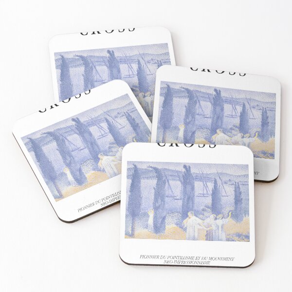 Item preview, Henri Edmond Cross Pointillist Cypresses and Dancing Figures designed and sold by LaFabricaArt.