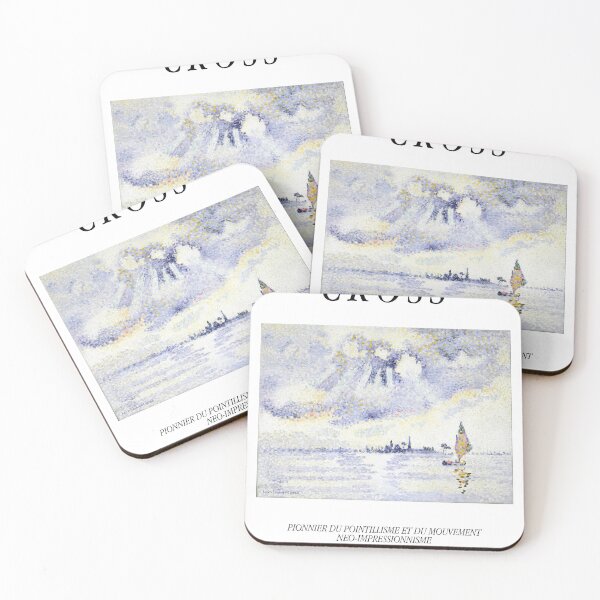 Item preview, Henri Edmond Cross Pointillist Foggy Seascape with Sailboat designed and sold by LaFabricaArt.