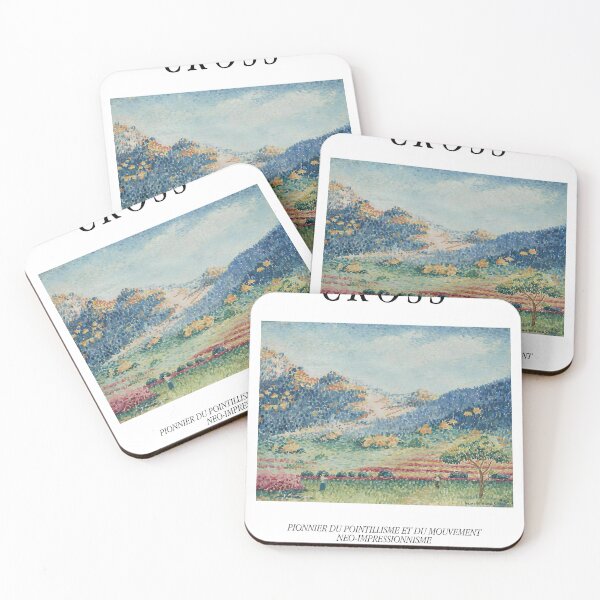 Item preview, Henri Edmond Cross Pointillist Valley Field with Workers designed and sold by LaFabricaArt.
