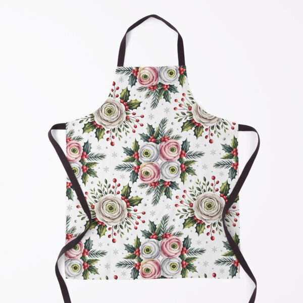 Item preview, White Ranunculus - Christmas Floral Pattern designed and sold by JessArty ⭐⭐⭐⭐⭐.