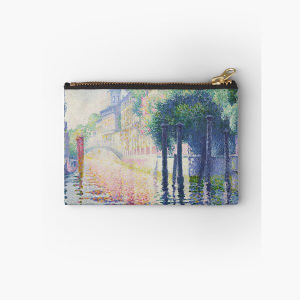 Item preview, Cross Venice Canal Print | Pointillist Italian Cityscape designed and sold by LaFabricaArt.