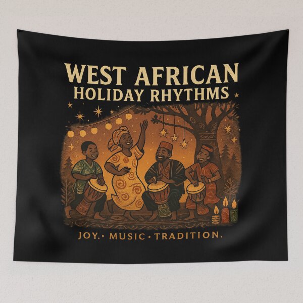 Item preview, West African Holiday Rhythms – Joy, Music, and Cultural Celebration Design designed and sold by AddictiveDesign.