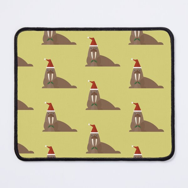 Item preview, Christmas walruses on green designed and sold by reneesillus.
