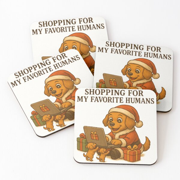 Item preview, Shopping For My Favorite Humans | Cute Santa Dog Christmas Puppy designed and sold by PawWave.