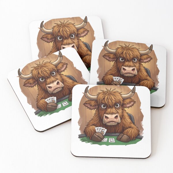 Item preview, Poker Playing Highland Cow - Funny Scottish Card Player Design designed and sold by Loom on the Loch.