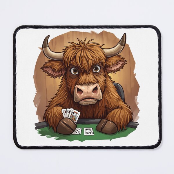 Item preview, Poker Playing Highland Cow - Funny Scottish Card Player Design designed and sold by Loom on the Loch.