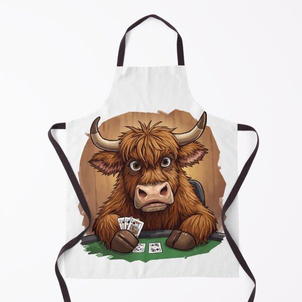 Item preview, Poker Playing Highland Cow - Funny Scottish Card Player Design designed and sold by Loom on the Loch.
