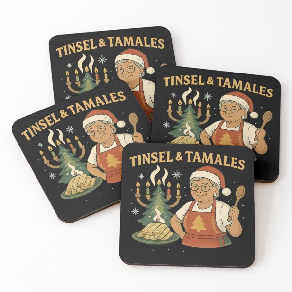 Item preview, Tinsel & Tamales – Abuela’s Holiday Kitchen Mexican Christmas Design designed and sold by AddictiveDesign.