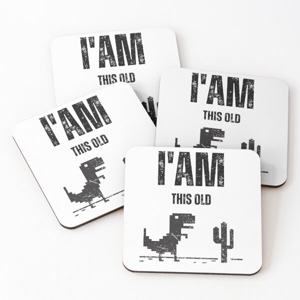 Item preview, I'm This Old – Classic Chrome Dino Game Nostalgia Meme, best gift for Grandma, Grandpa, mom, Dad designed and sold by My Gift Prints LLC.