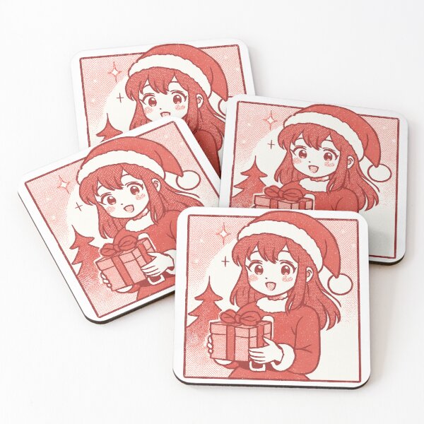 Item preview, Kawaii Anime Girl with Christmas Present designed and sold by Vallentinez.
