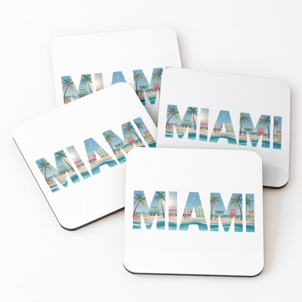 Item preview, Miami Retro Beach Lettering – Coastal Art designed and sold by CircinusStore.