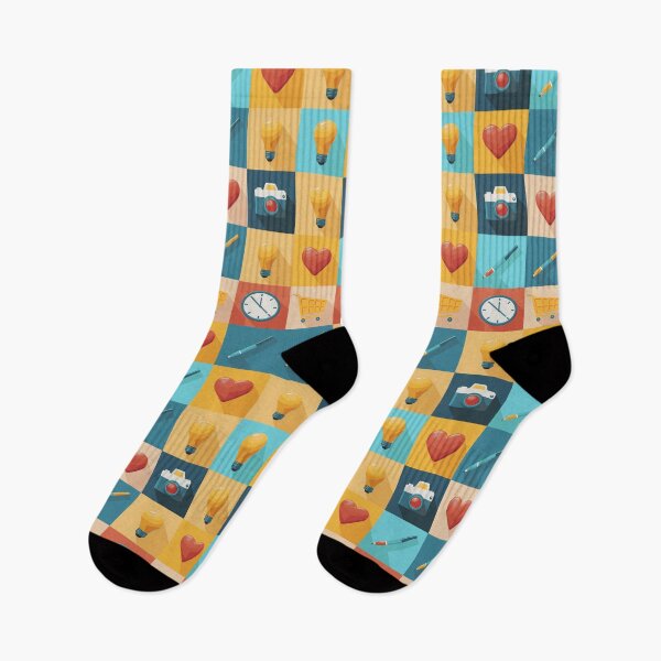 Item preview, COLORFUL ICON PATTERN designed and sold by EmesteDesigns.
