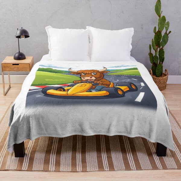 Item preview, Go-Kart Racing Highland Cow Scotland - Funny Scottish Racer Gift designed and sold by Loom on the Loch.