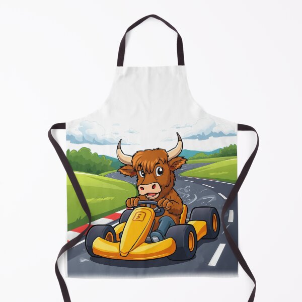 Item preview, Go-Kart Racing Highland Cow Scotland - Funny Scottish Racer Gift designed and sold by Loom on the Loch.