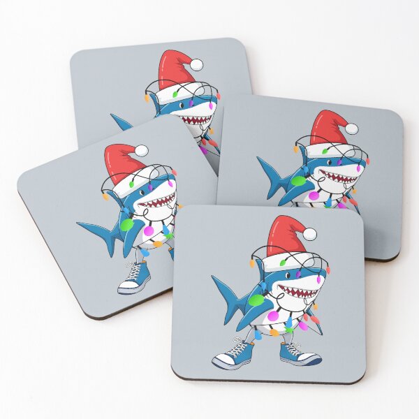 Item preview, Tralalero Tralala Tangled in Christmas Lights – Funny Santa Shark Meme Design designed and sold by EmeraldeaArt.