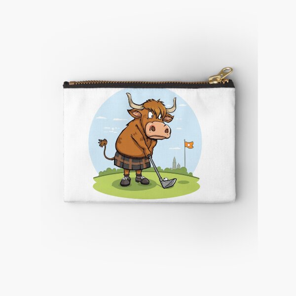 Item preview, Golfing Highland Cow Scotland Design - Tartan Kilt Golf Gift designed and sold by Loom on the Loch.