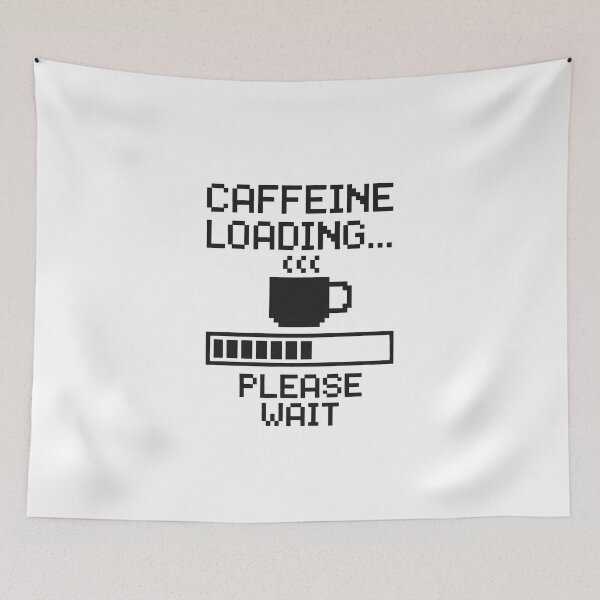 Item preview, Caffeine Loading… Please Wait – Funny Pixel Coffee Mug Design designed and sold by MABComics.